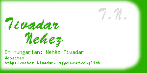 tivadar nehez business card